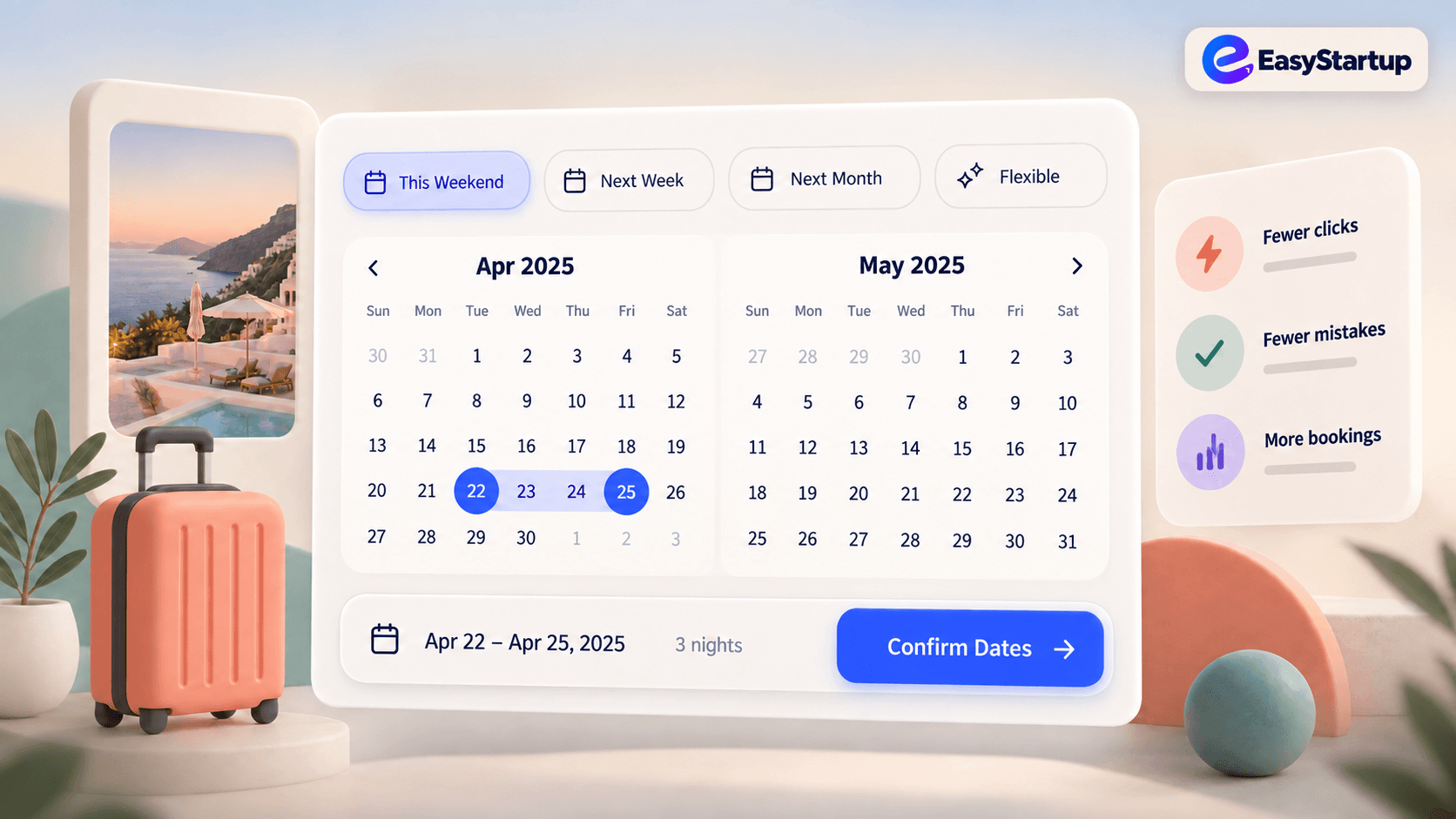 Help Users Choose Dates in Fewer Steps